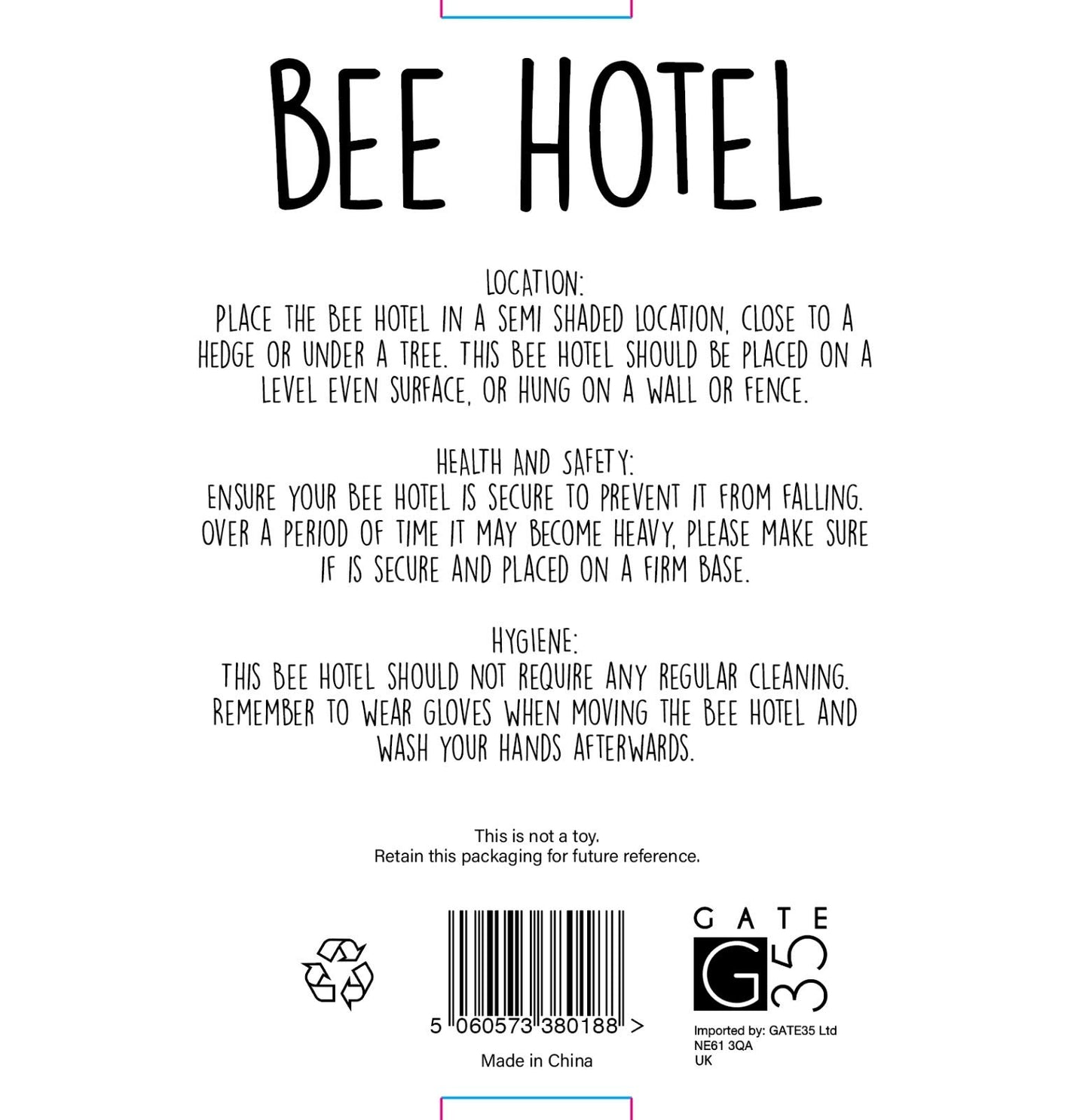 Eco-Friendly Bee House Hotel - Insect Nest Box for Gardens and Yards