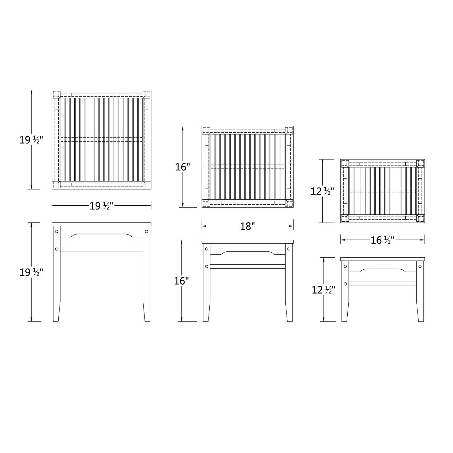 Cambridge Casual Arie Outdoor Nesting Side Tables Set of 3, Solid Indonesian Teak Wood Patio Accent Tables, Weather-Resistant Natural Finish for Garden, Porch, Balcony, or Poolside Use
