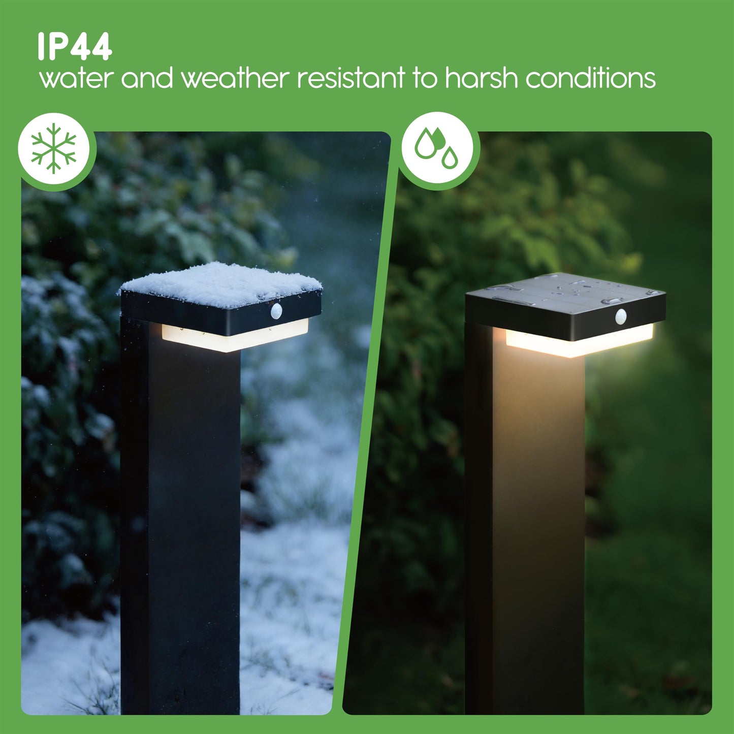VerLuce - 20.5" Solar Pathway Lights - Walkway Solar Lights for Outside - PIR Sensor & Two Lighting Modes - Rechargeable Battery Lasts Up to 55 Hours - 3000K - IP44 Weather Resistant - 2 Pack