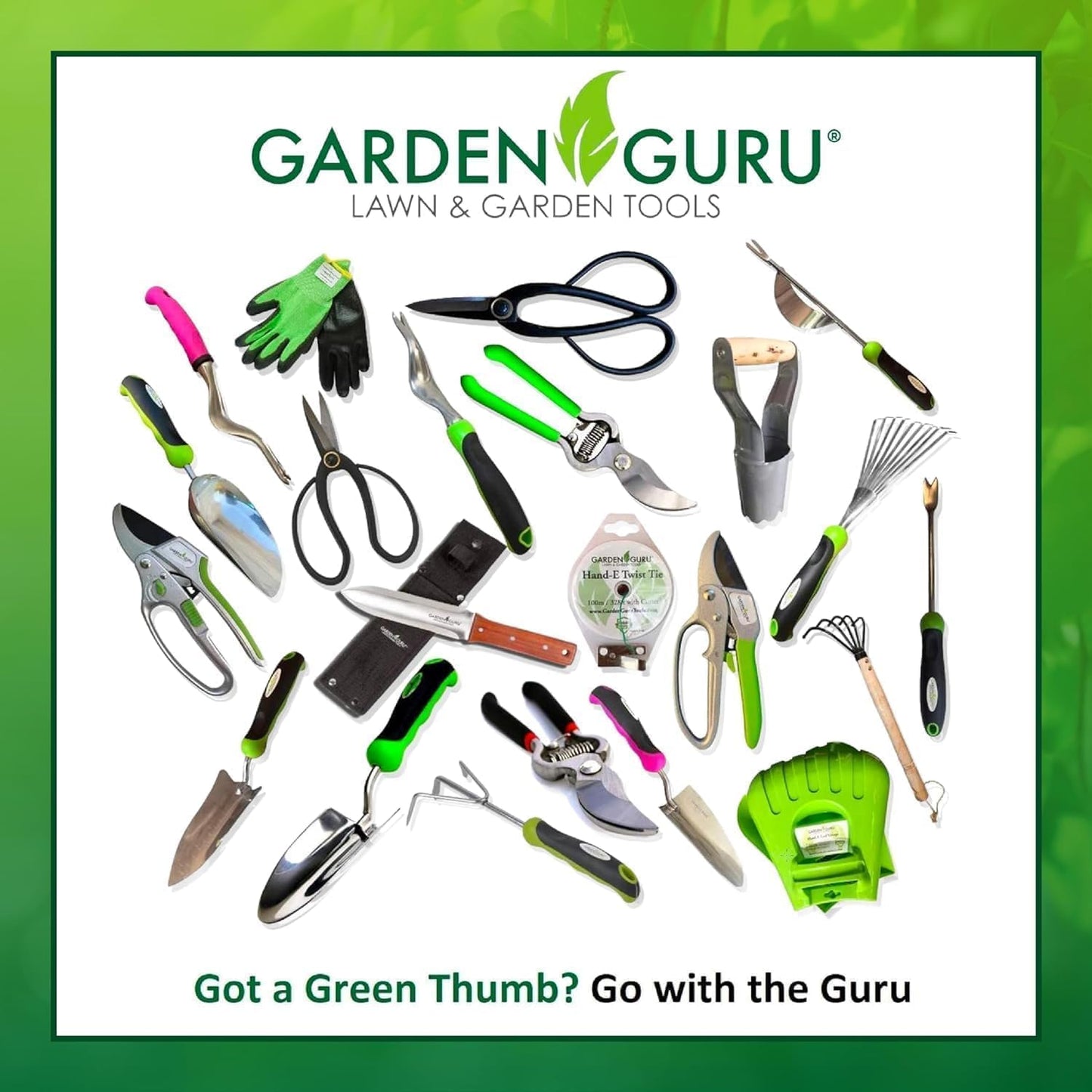 Garden Guru Hand Hoe Tiller Cultivator Tool - Carbon Steel for Ultimate Strength - Rust Resistant - Ergonomic Handle - Great for Gardening Digging Tilling Planting Cultivating Loosening
