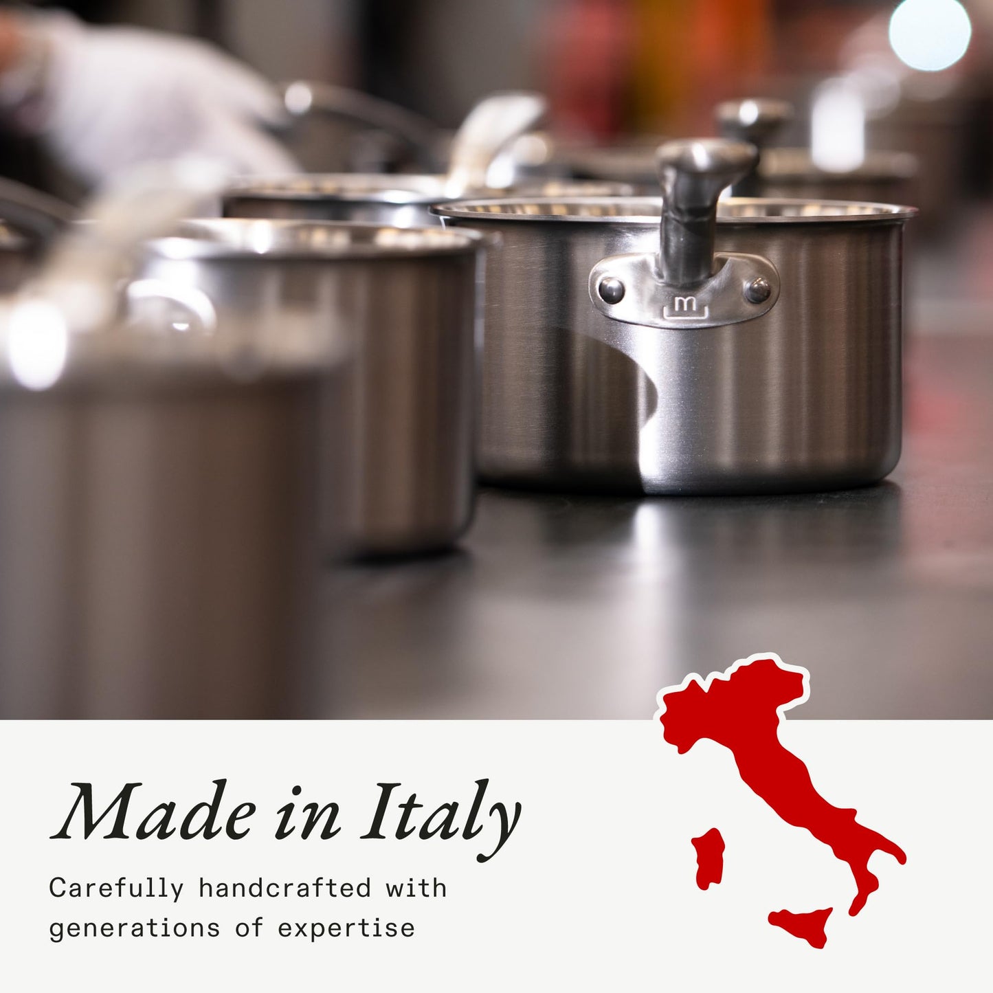 Made In Cookware | 3.5 Quart Stainless Steel Saute Pan | 5 Ply Stainless Clad | Professional Cookware | Induction Compatible | Crafted in Italy