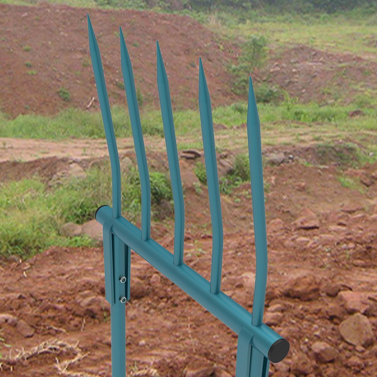 Broadfork Garden Tool Heavy Duty 5 Tines 20 in Wide Broad Fork for Gardening, 55 inch Ergonomic U-Shaped Design Hand Tiller for Cultivating, Aerate Clay Soil for Farm