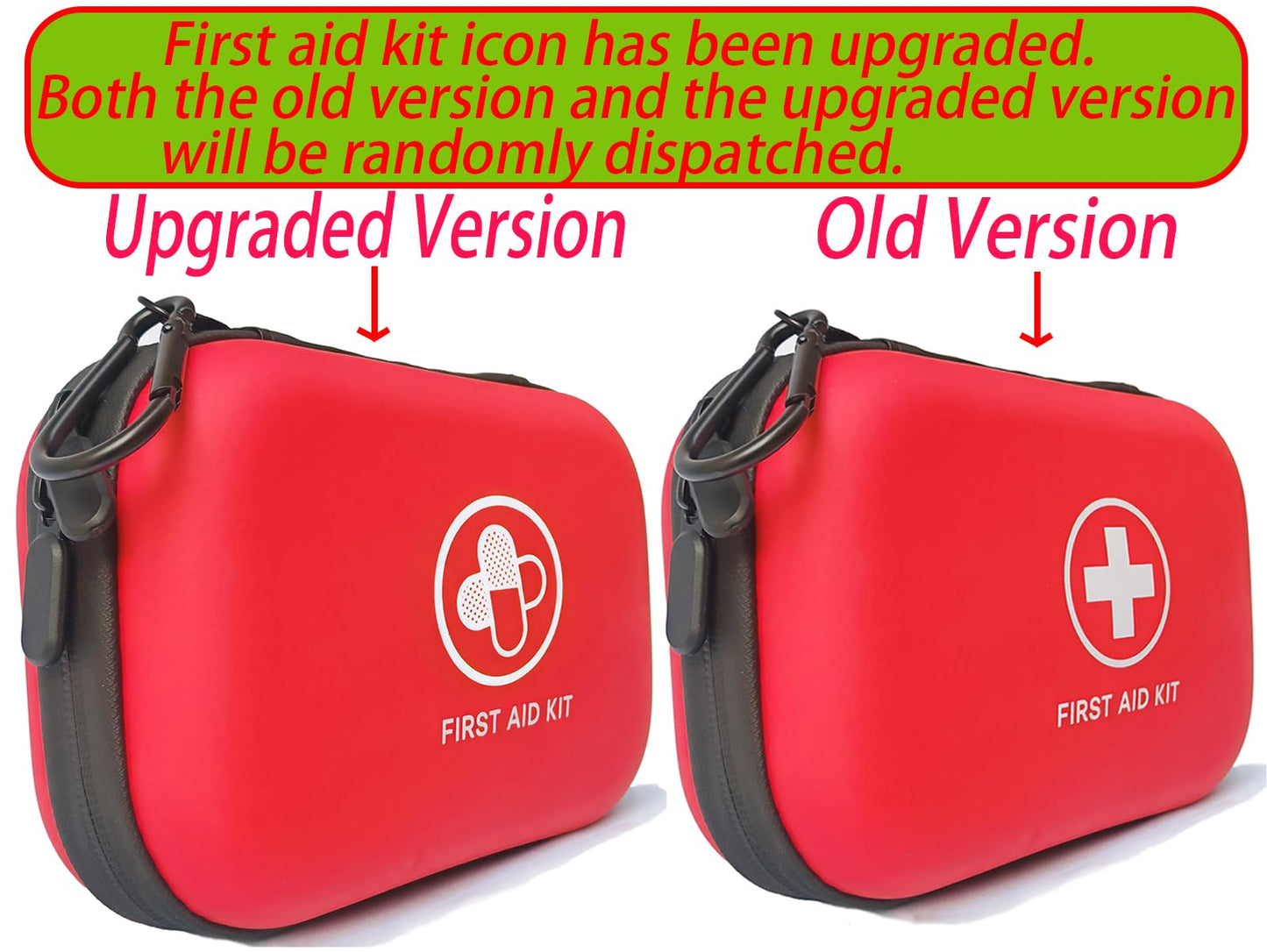 First Aid Kit 150 Piece Waterproof Hard Shell Emergency Medical Kit for Home, Camping, Hiking, Sports, Office, Adventure Portable IFAK Kits (Red)