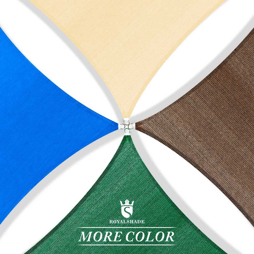 Royal Shade 10' x 20' Beige Rectangle Sun Shade Sail Canopy Outdoor Patio Fabric Screen Awning RTAPR1020 - UPF50+ 95% UV Blockage, Heavy Duty, Water & Air Permeable (We Make Custom Size)