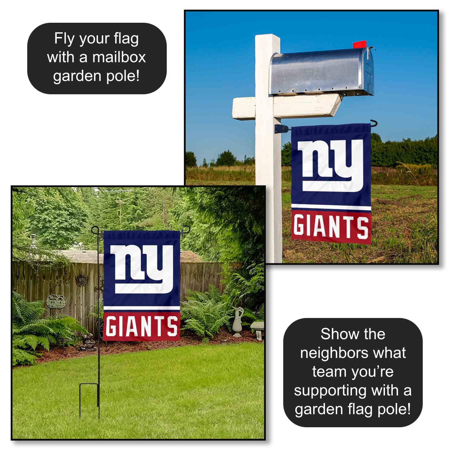 New York Giants Double Sided Garden Flag