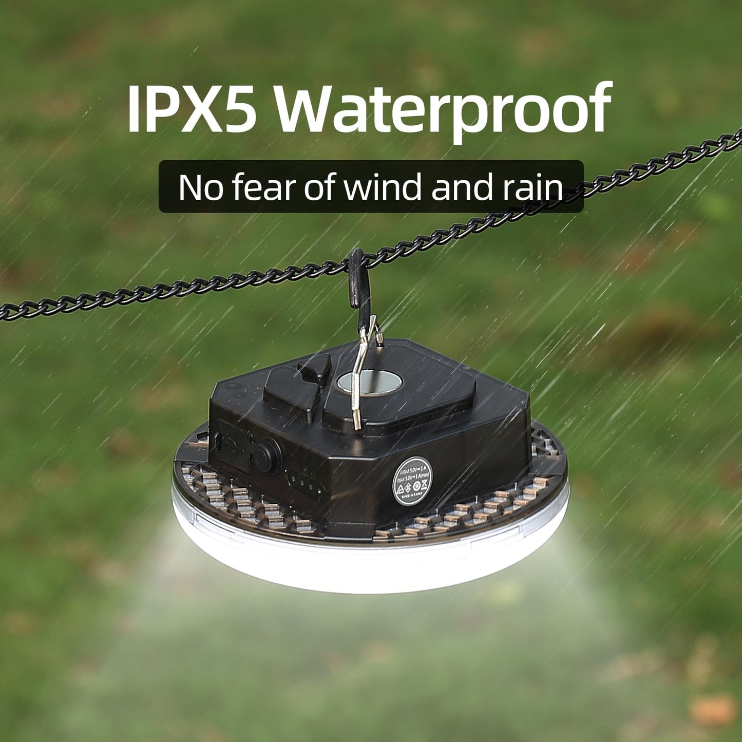 Transparent Portable Rechargeable LED Camping Lights,Waterproof Outdoor Light with 5000Lm,Super Bright Hanging Lanterns for Tents, Canopies & Outdoor Emergencies