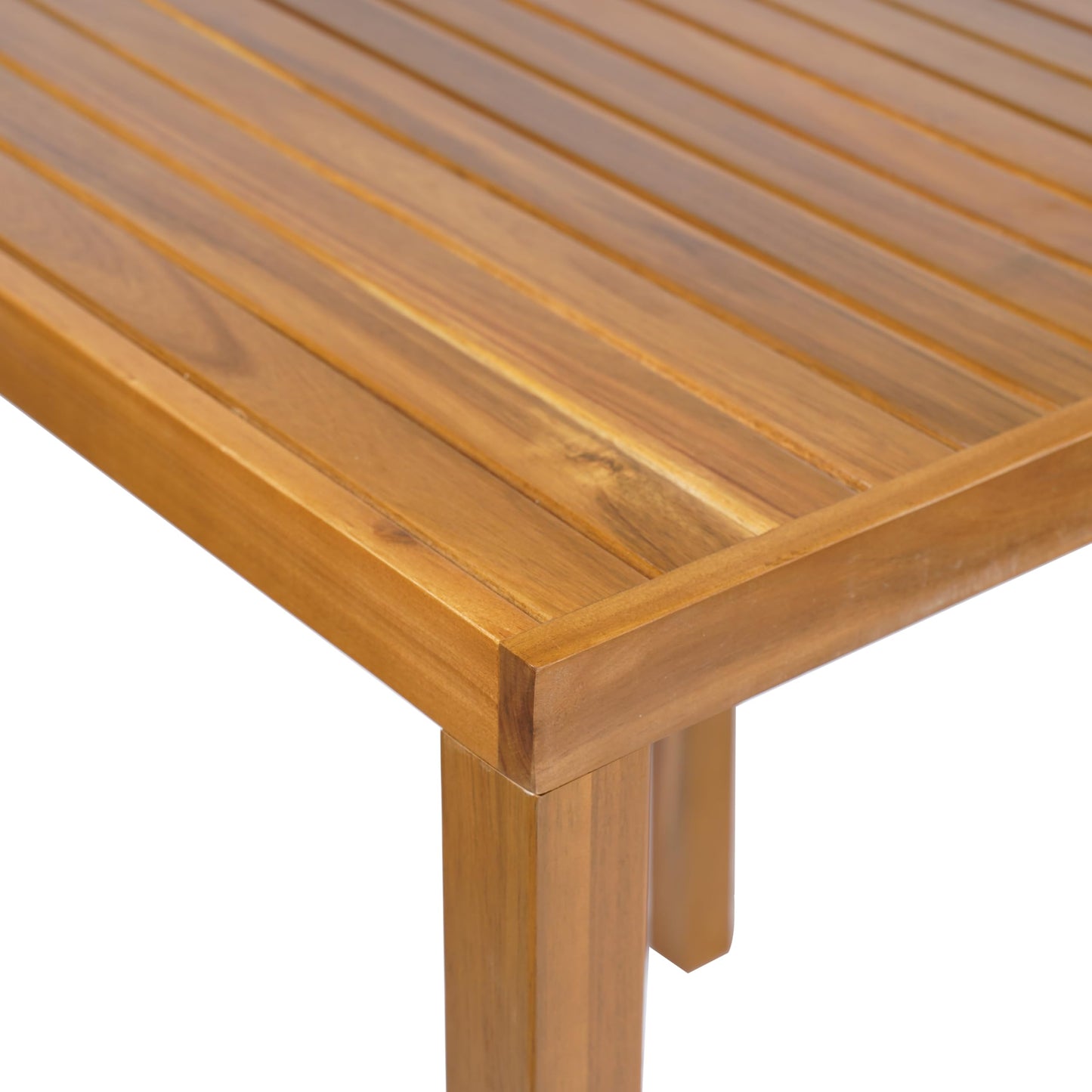 Christopher Knight Home Gree Acacia Wood Outdoor Bar Table, Wooden Patio Bar Height Table, Square Kitchen Coffee Bar Table, Patio Furniture Set, Teak
