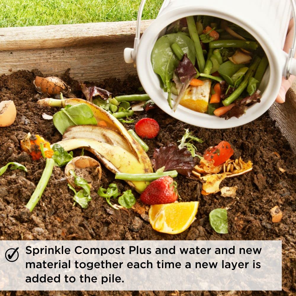 Dr. Connie’s Compost Plus – 100X Concentrated Starter & Accelerator | Natural Microbe Activator for Bins, Tumblers & Piles | Odor Control Garden Waste Additive (Indoor & Outdoor)