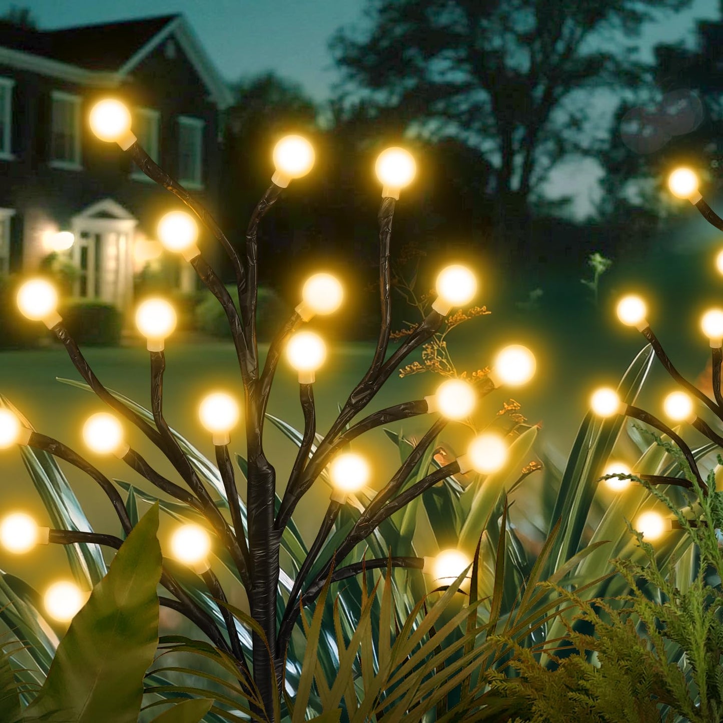 Laladeyek Solar Tree Shaped LED Lights Decorative Solar Lights for Garden Lawn Ornaments Outdoor Waterproof Charging Design Have 80 Lights Perfect for Garden Deals and Beautifying Outdoor Spaces