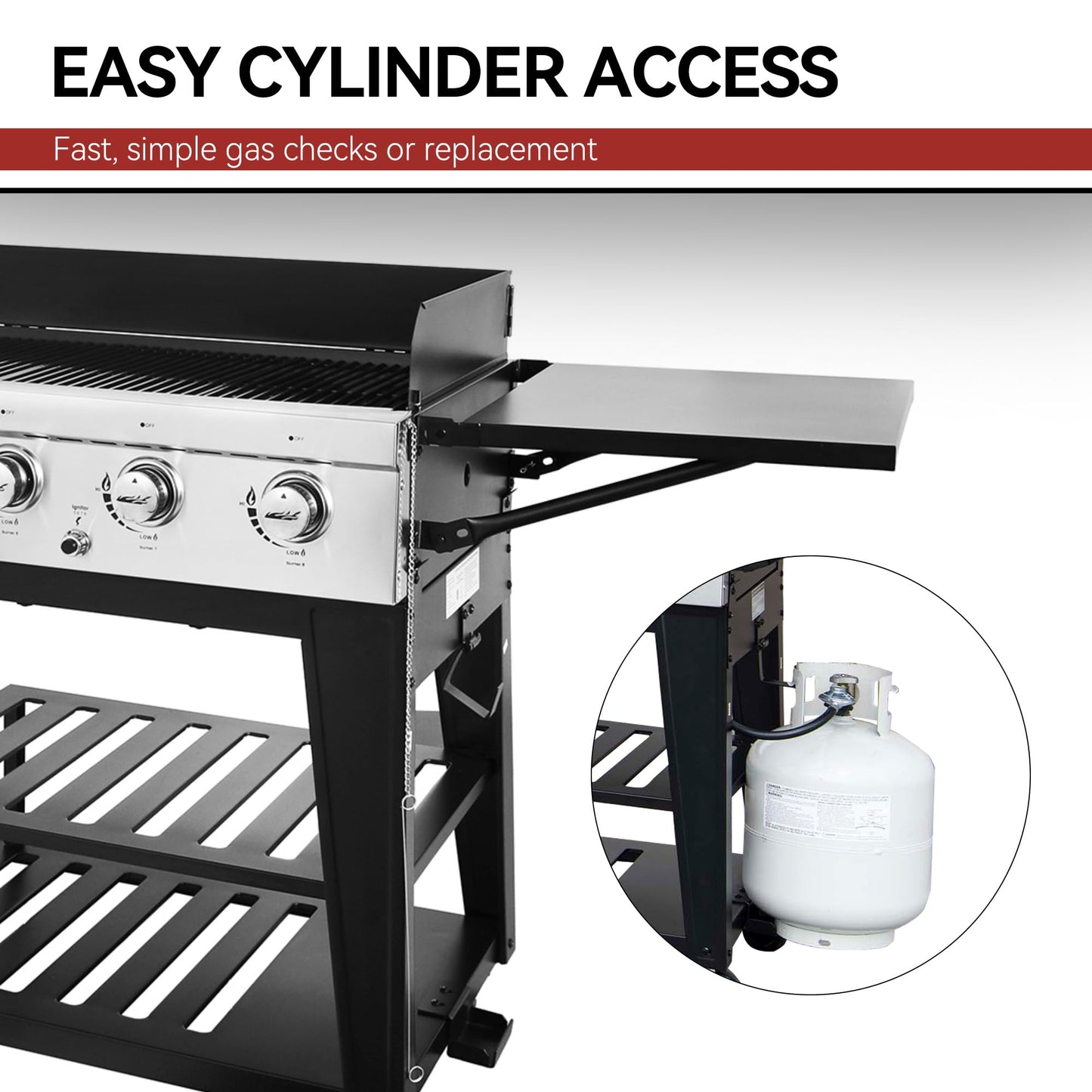 Royal Gourmet 8-Burner Gas Grill, 104,000 BTU Liquid Propane Grill, Independently Controlled Dual Systems, Outdoor Party or Backyard BBQ, Black