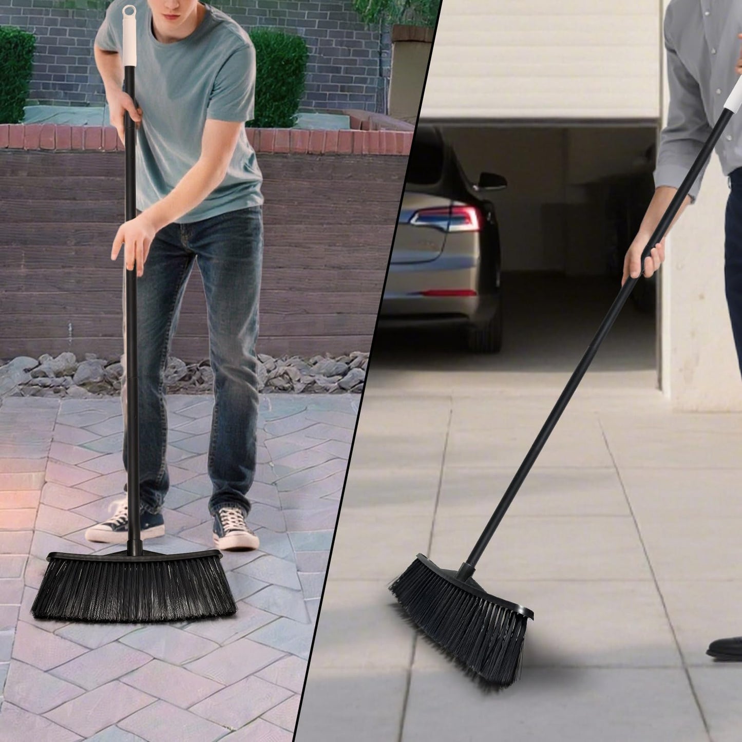 Zthluyc Outdoor Broom for Cleaning Floor - Outside Brooms, Heavy Duty Outdoor Broom for Cleaning Garages, Terraces, and Porches, etc.