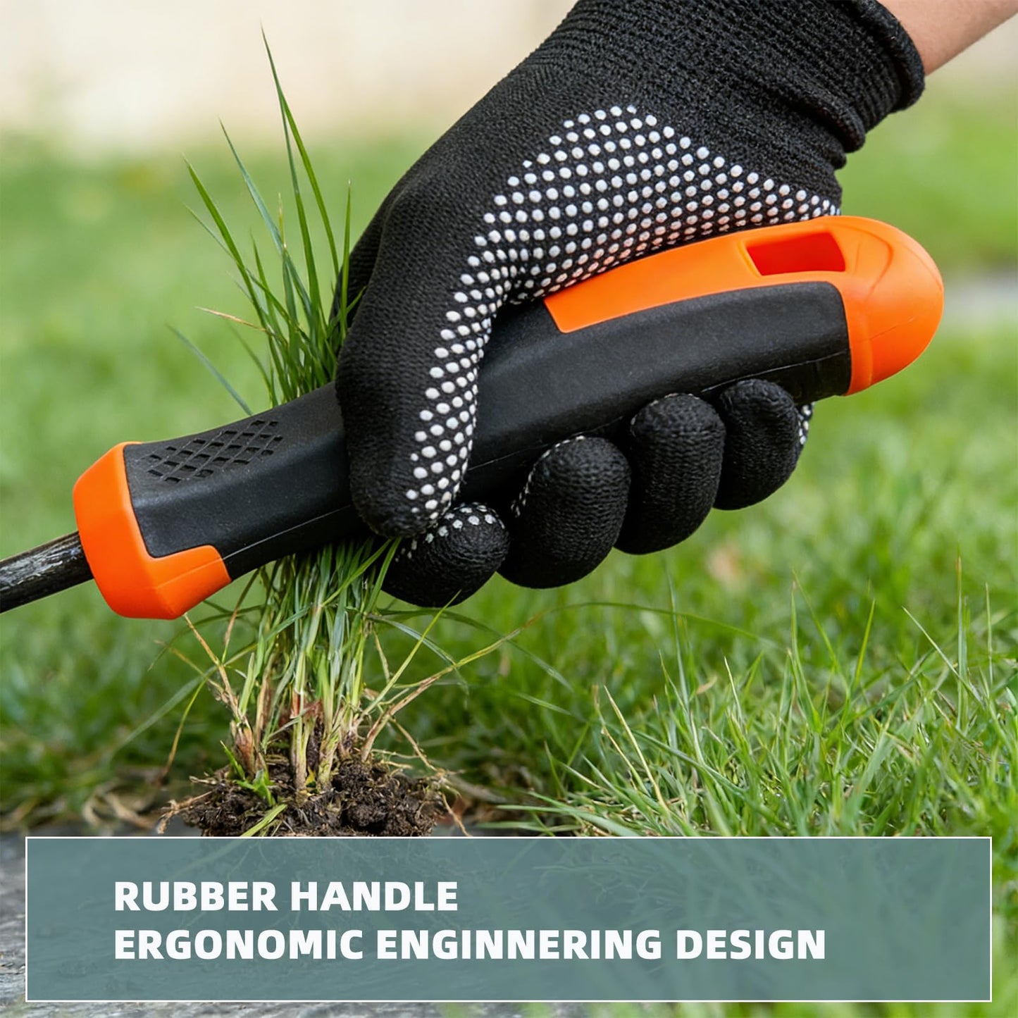 Weed Puller Tool, Upgrade Durable Garden Weeder Tools, Dual Purpose Manual Weed Removal Tool with Manganese Steel Teeth, Portable Uprooting Weeding Tool for Vegetable Gardens Backyards