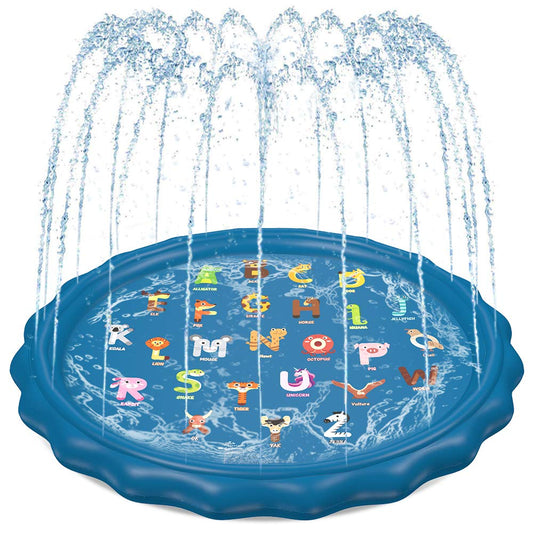 Jasonwell Splash Pad Sprinkler for Kids 60" Splash Play Mat Outdoor Water Toys Inflatable Splash Pad Baby Toddler Pool Boys Girls Children Outside Backyard Dog Sprinkler Pool for Age 1 2 3 4 5 6 7 8 9