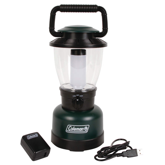 Coleman Rugged Rechargeable 400 Lumens LED Lantern, Impact & Water-Resistant Lantern with USB Charging Port, Lifetime LEDs Never Need Replacing