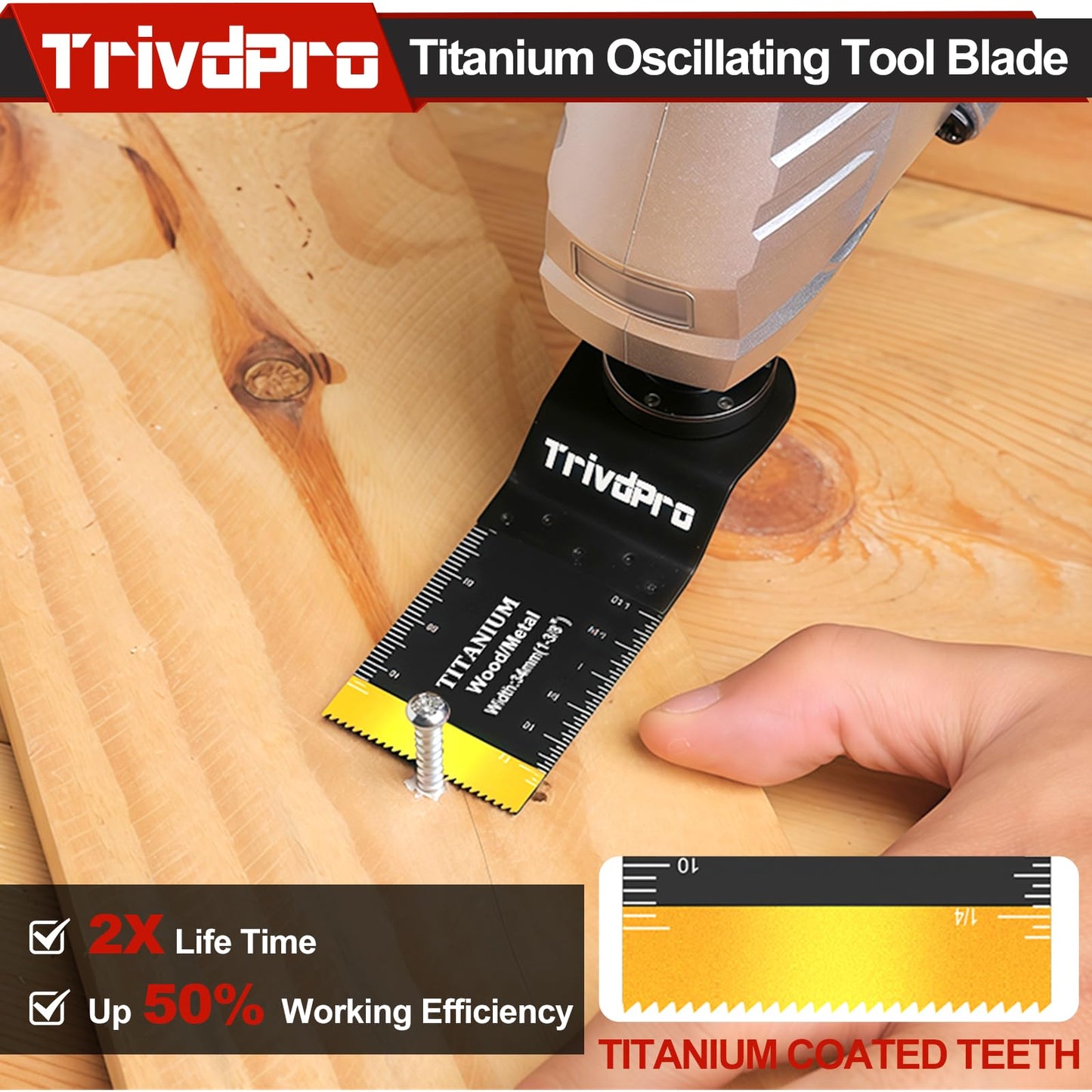 Multitool Blades Multi-Tool Blades Kits - TrivdPro 48pcs Oscillating Tool Blade Oscillating Saw Blades for Metal Wood Plastic Fits Dewalt Milwaukee Ryobi Fein Bosch