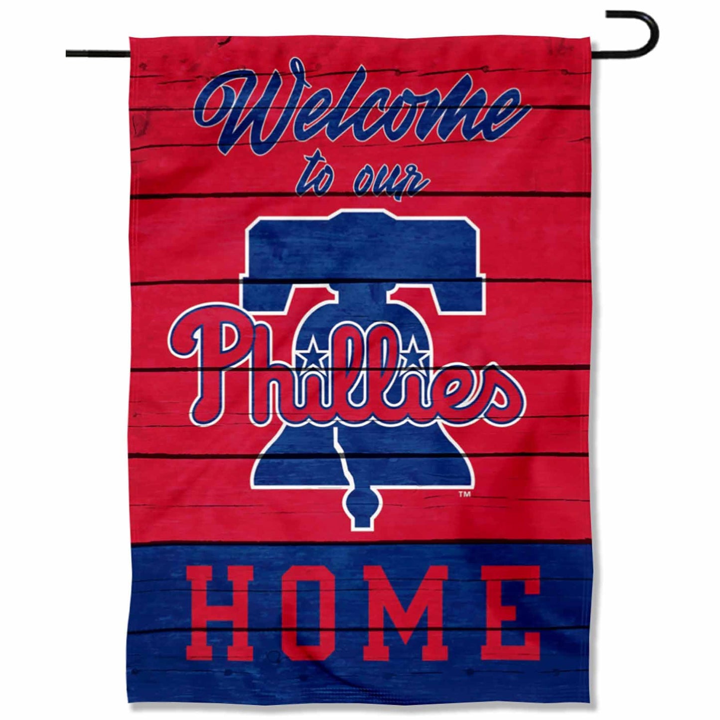 Philadelphia Phillies Welcome To Our Home Double Sided Garden Flag