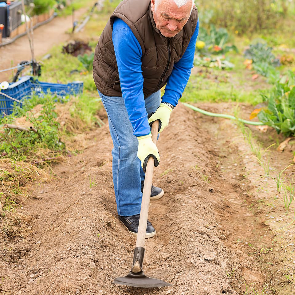 Ipetboom Garden Hoe Tool - 23.5cm/9.25in Heavy Duty Manganese Steel Blade Without Handle - Multi-Purpose Hand Hoe for Weeding Soil Loosening and Farming Gardening Garden Maintenance