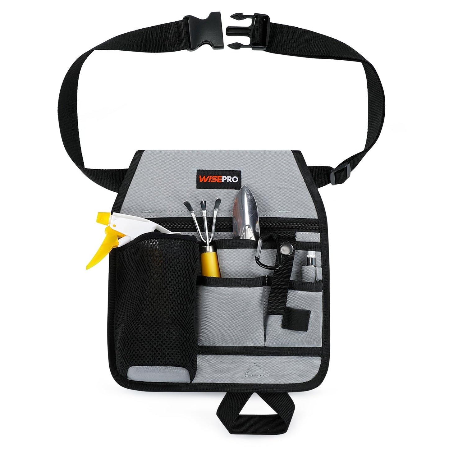 WISEPRO Garden Tool Belt, 6 Pocket Gardening Tool Waist Pouch with Adjustable Waist Strap, Gardening Belt Apron for Men Women