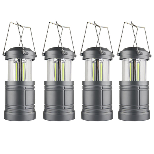 LED Camping Lantern, Battery Powered Hanging Lantern for Outdoor Camping Emergency Power Outages, 4 Pack