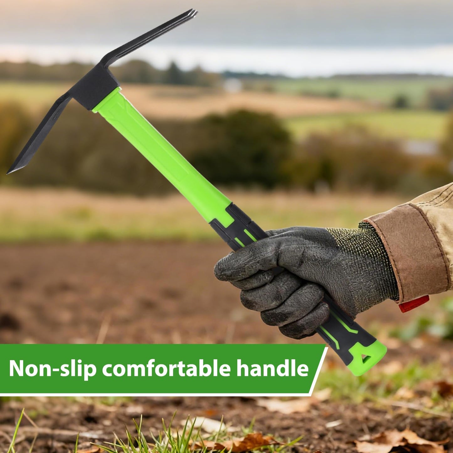 NAUKII 15 inch Garden Hoe Durable and Comfortable Handle Garden Tools for Flower Work