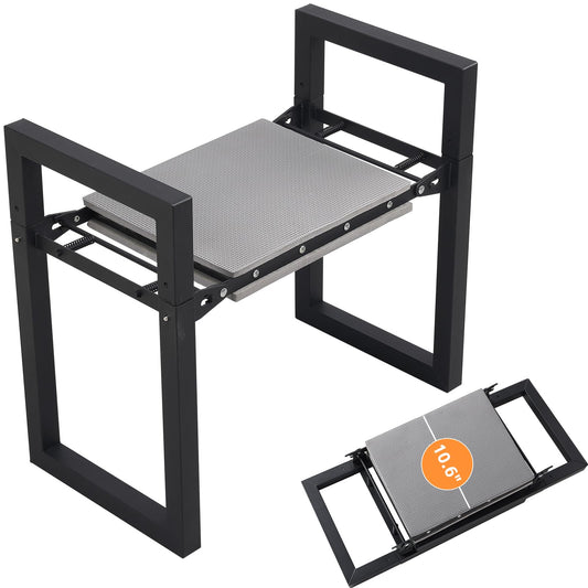 ETICSIPA Garden Kneeler and Seat Heavy Duty 500lbs, Anti-Tip Gardening Stools with 10.5” Widen Kneeling Pad for Seniors Gardeners, 2 in 1 Garden Bench for Kneeling and Sitting