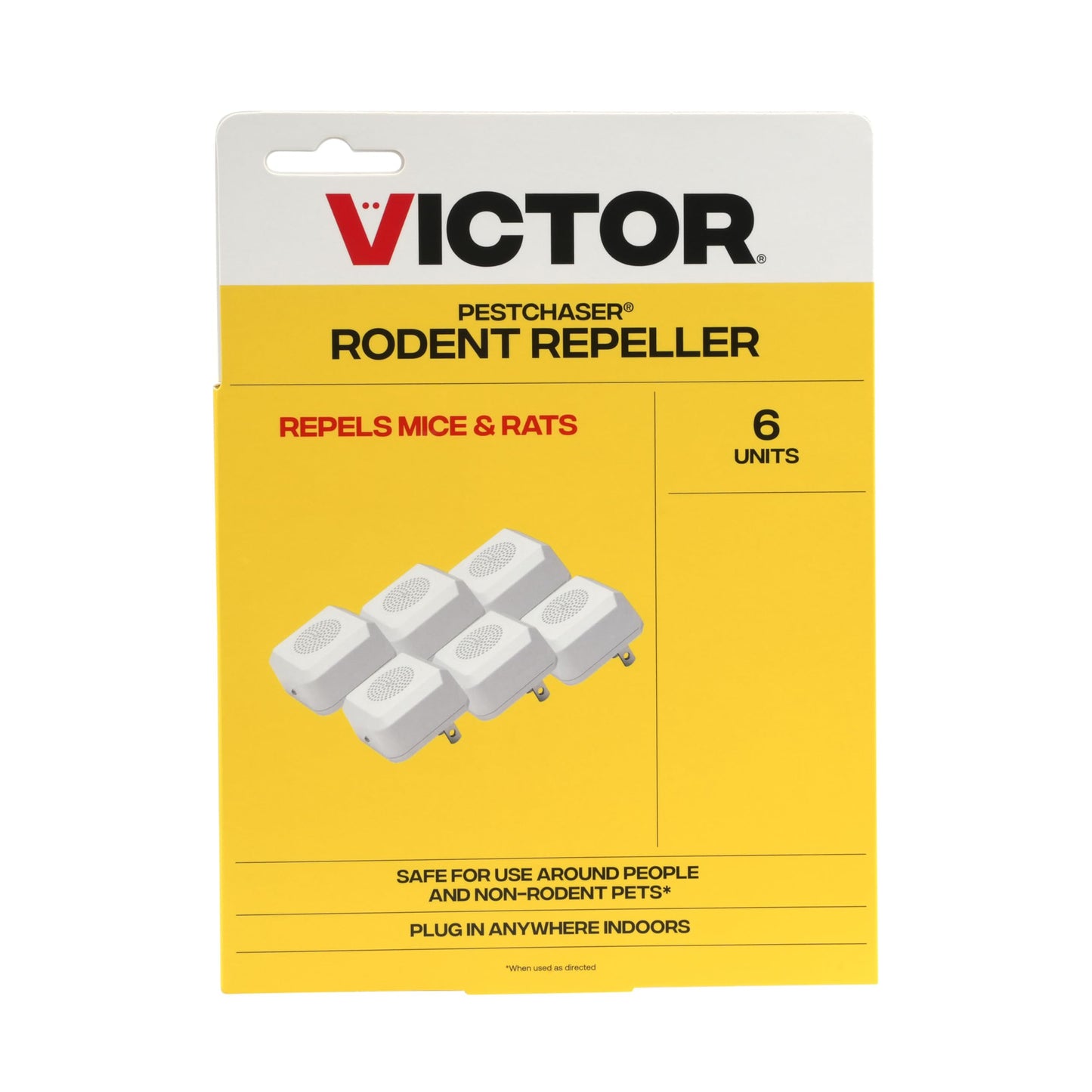 Victor PestChaser Rodent Repellent with Nightlight - Rodent Repellent Indoor Ultrasonic - Rodent Repeller - M756K - Mouse Deterrent Plug in - Mouse Plug in Repellent for House - 6 Units