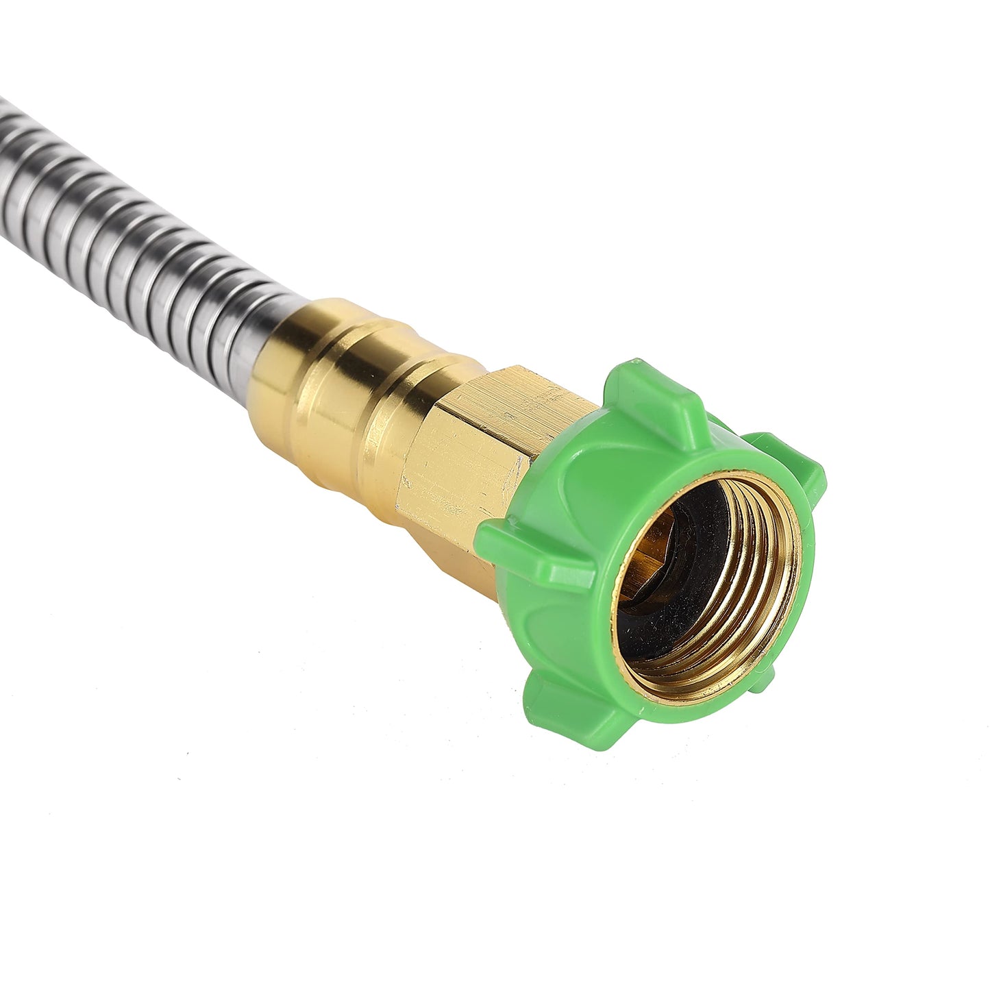 UNCO 3 Feet Heavy Duty Stainless Steel Short Garden Hose, Metal, Water Hose, Non Kink, Durable, Flexible, Lightweight