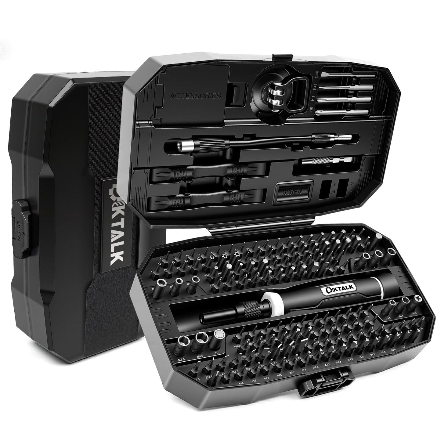 152Pcs Precision Screwdriver Set with 140 CR-V Bits,Magnetic Screwdriver Set with Storage Case&Accessories,Multi-Bit Electronics Repair Kit for iPhone,MacBook,Laptop,PC,Game Console,Tablet,Drone,etc