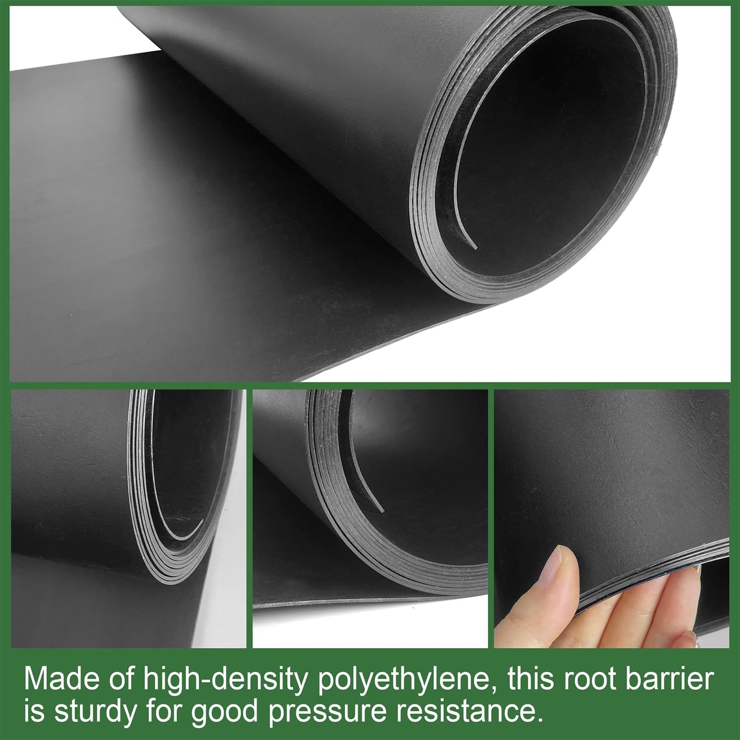 Joewuzun Tree Root Barrier 24in x 25ft x 60mil Tree Root Barrier Heavy Duty Bamboo Barrier Protects Sidewalks Roads and Driveways