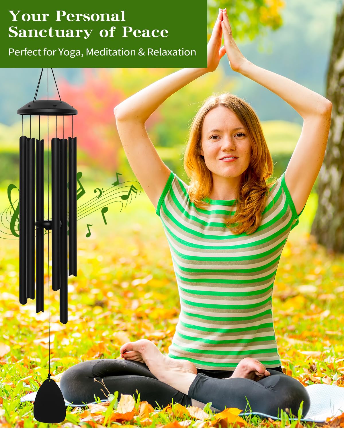 48" Wind Chimes for Indoor and Outdoor, Deep Bass Tone and Professional Tuned Aluminum Wind Chimes for Patio Garden Memorial, Sympathy Gift for Loss of Loved One, Housewarming Gift