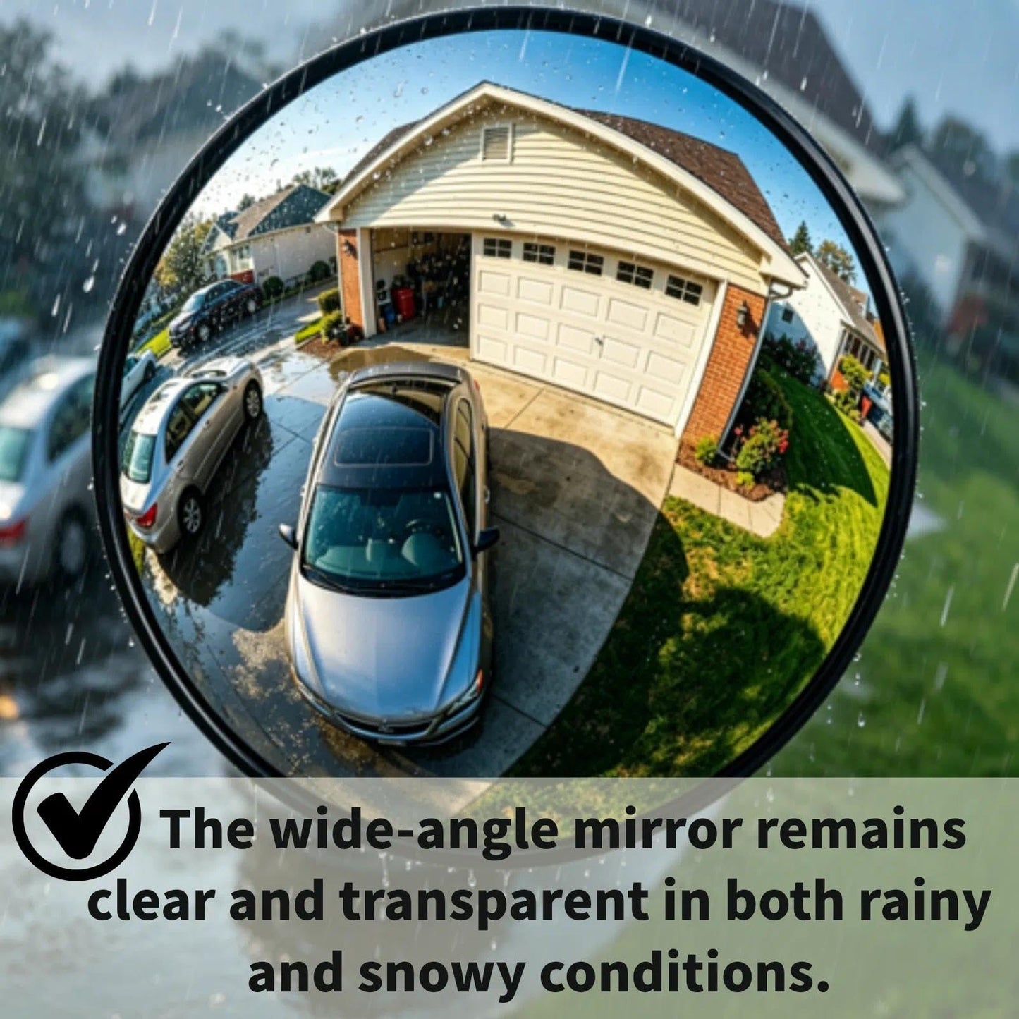 24" Security Convex Mirror-160° Outdoor & Indoor Driveway Security Safety Mirror, Unbreakable Acrylic for Garage, School,Warehouse & High-Traffic Areas (2pc)