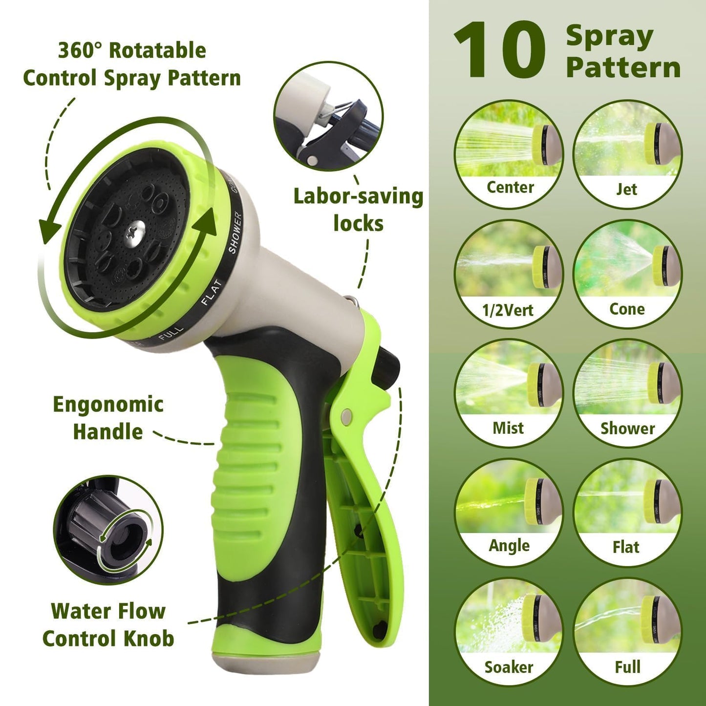 Svansea Metal Garden Hose 100ft Stainless Steel Hose Heavy Duty Flexible Water Hose with 10 Way Spray Nozzle 3/4 Solid Brass Fittings-Outdoor Yard Lightweight No Kink Leak Resistant Water Pipe
