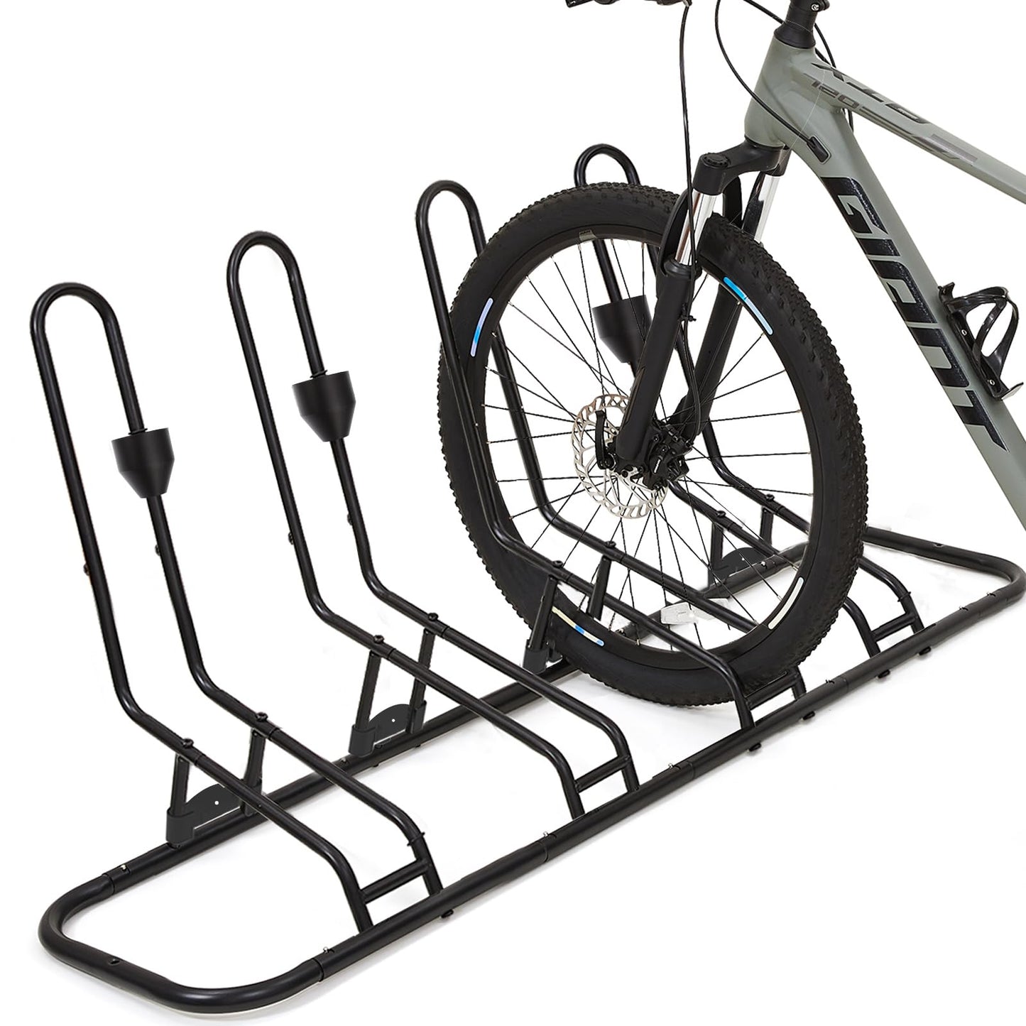 Kingarage 4 Floor Bike Rack, Safeguard Disc Brakes & Derailleurs Design, Waterproof Bicycle Stand Indoor/Outdoor/Garage Use, Fits 12"-29" Tires, Upgraded 0.63" Steel Tubes for Stability