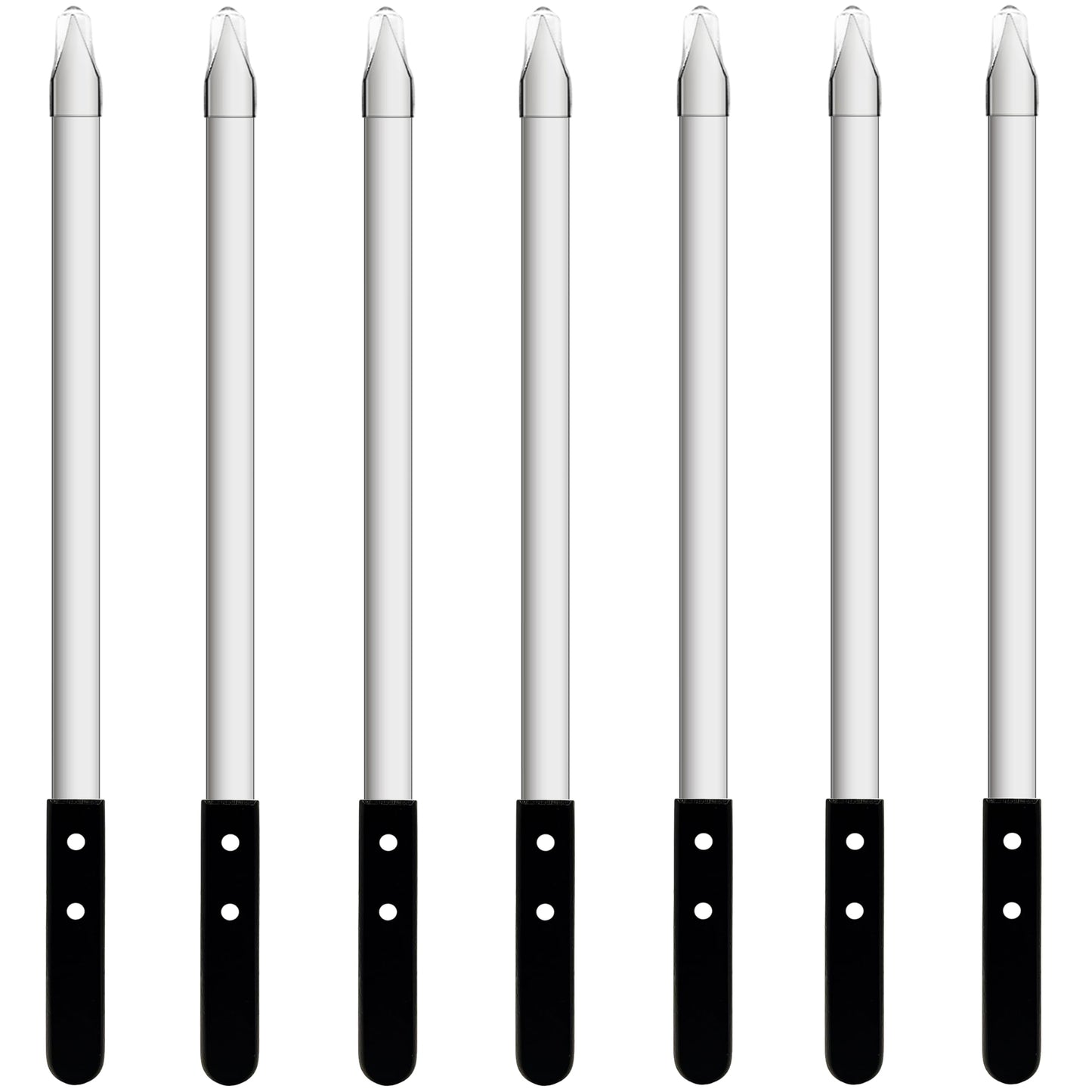 Voniel 23.6 Inch Long Kabob Skewers,0.91 Inch Wide Skewers for Kabobs,Metal Stainless Steel Kebob for Grilling,Extra Large Flat Kebab,BBQ Tool,Barbecue Sticks with Black Wood Handle,7 Pack with Bag.