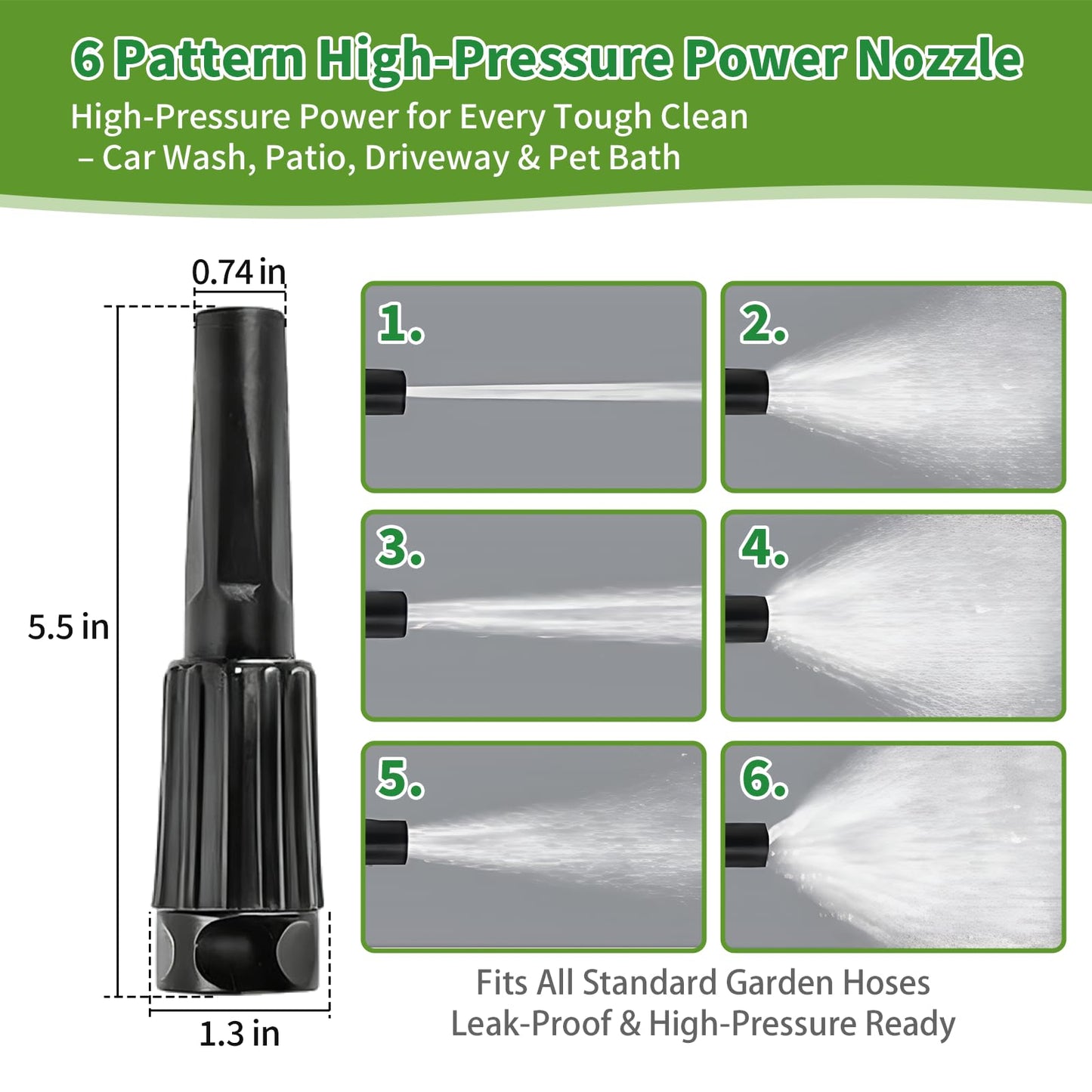 50 ft Metal Garden Hose with Dual Sprayer Set (10 & 6 Patterns), Professional 304 Stainless Steel Flexible Hose, 600 PSI High Pressure Resistant, Leak-Proof Water Hose for Car Wash & Lawn.