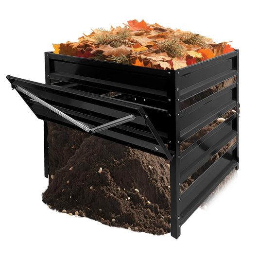 Compost Bin Outdoor - 170 Gallon Metal Wire Mesh Compost Bins with Rust-Proof Coating, Compost Bin for Yard Waste, Leaves & Kitchen Scraps, 31.5(L)*31.5(W)*39.4(H) inch