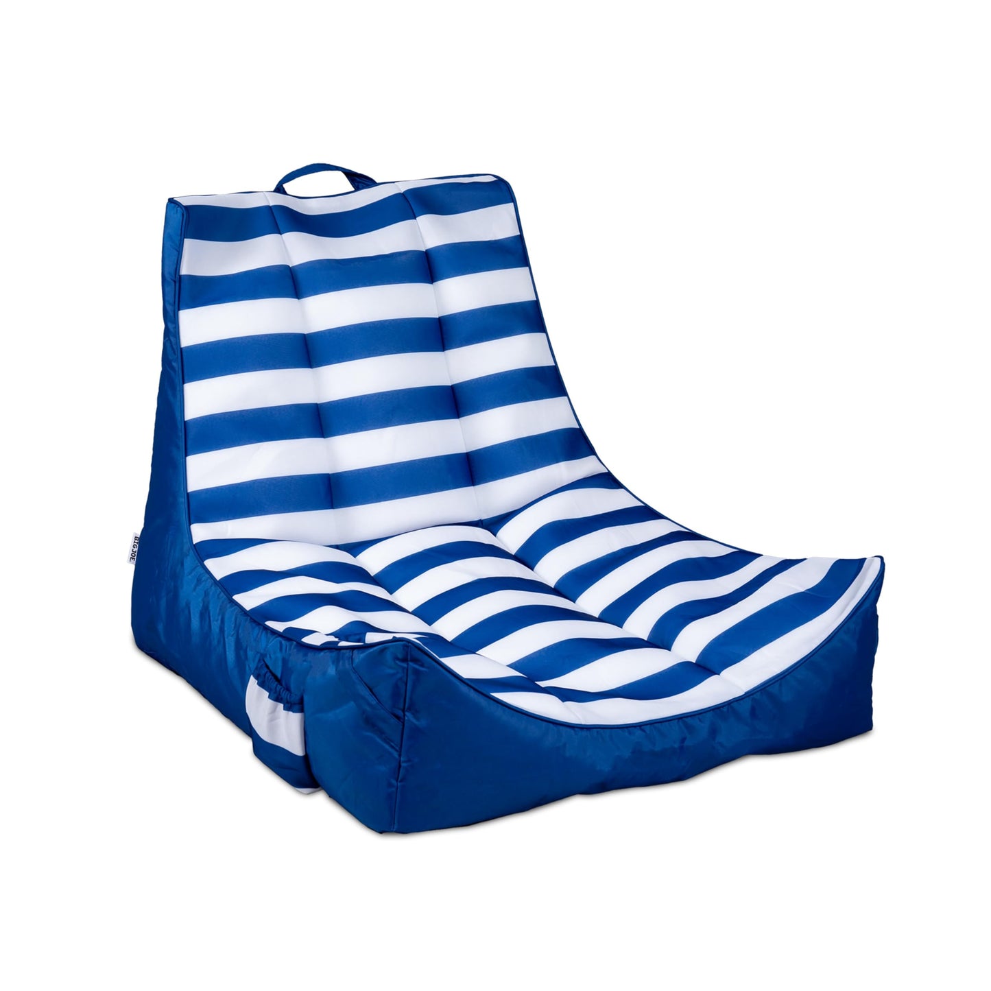 Big Joe Captain's Float No Inflation Needed Pool Lounger, American Nautical Stripe Double Sided Mesh, Quick Draining Fabric, 3 feet
