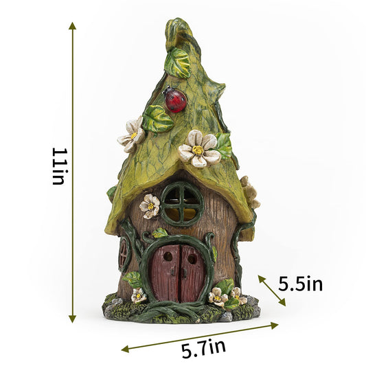 AIINY Garden Decor Outdoor Solar Statues, 9.4Inch Resin Fairy Garden Solar Lights Birthday Gifts for Women Yard Decorations, Gardening Gifts for Patio, Balcony, Porch Decor