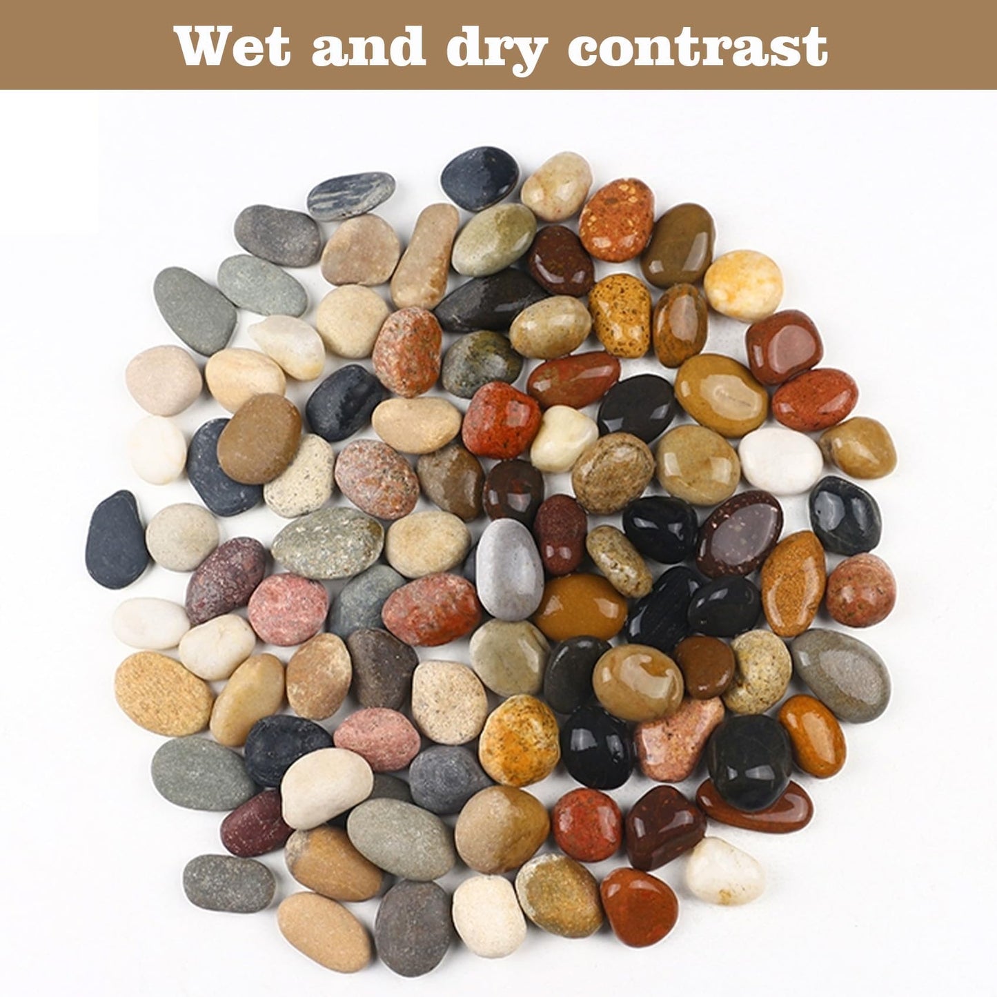 FAHAXIKI Natural River Rocks-5 lbs of Pebbles and River Stones,1-2 Inch Plant Rocks for Landscaping,Garden Paving,Crafting,Walkways,and Outdoor Decorative Stone,Mexican Beach River Rocks