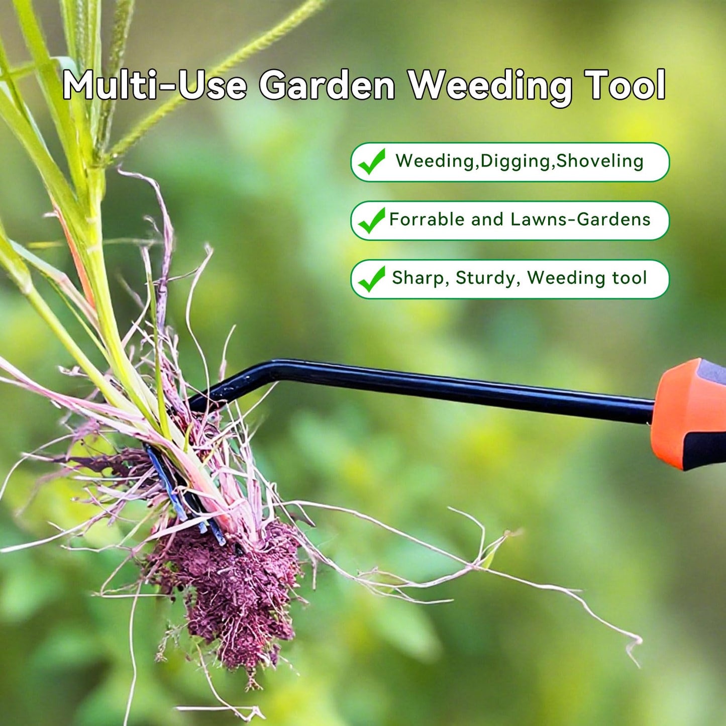 SEREVIGPUL Weed Puller Tool,Portable Garden Hand Tool for Weed Removal,2026 New Garden Weeder Tool Stainless Steel Hand Weeder Tool,Tools for Vegetable Gardening Backyard Farm Planting & Weeding