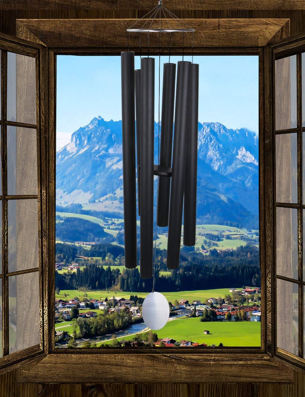 Afirst 66" Extra Large Wind Chimes, Deep Tone Wind Chimes Outdoor with 6 Metal Tubes, Memorial Wind Chime for Patio Balcony Garden Home Decor