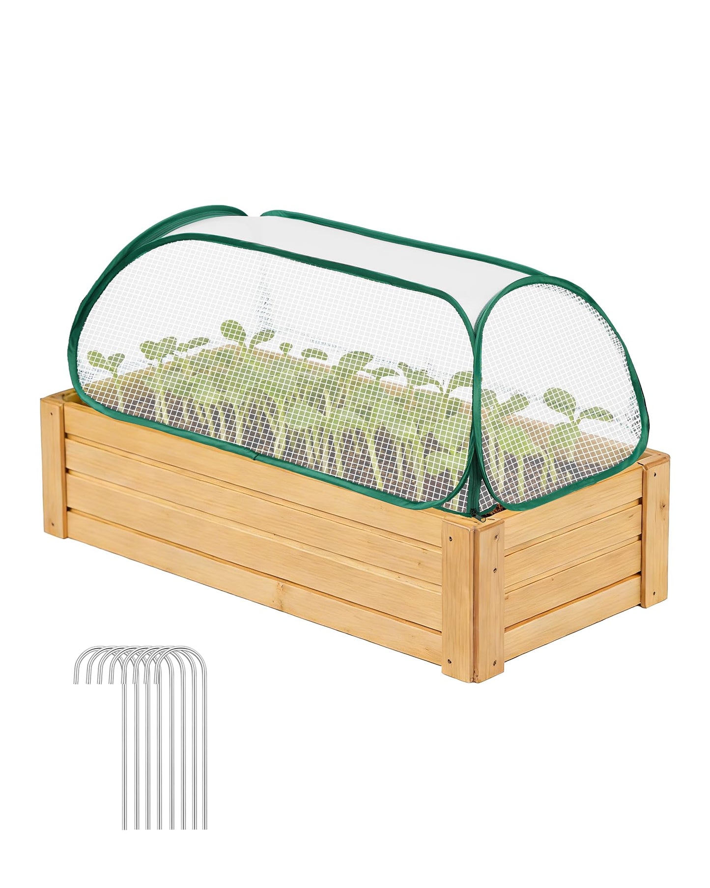 JivaJot Garden Covers for Raised Beds, Plant Greenhouse Cover for Raised Garden Bed, Freeze Protection Humidity Domes for Gardening Germination and Seedling Propagation, Pest Protection