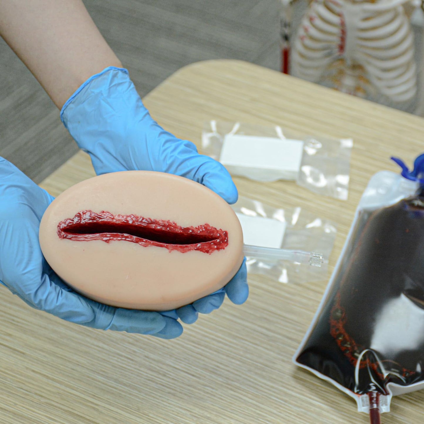 MedEduQuest Laceration Wound Packing Trainer kit, Stop The Bleed Training Kit, Bleed Control Kit for Medical Classes - Carrying Bag