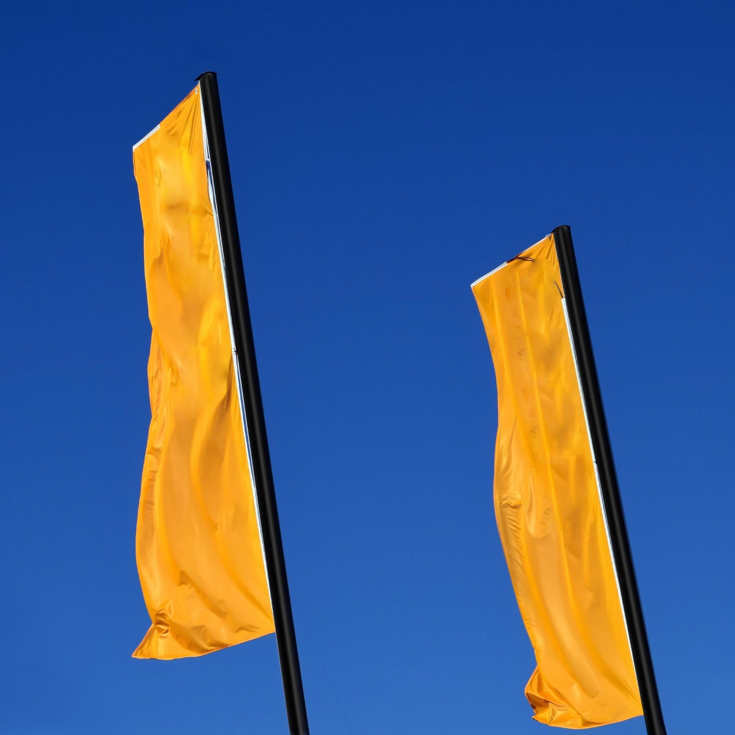 Anley Rectangle Feather Flagpole Set - Assembled Flutter Banner Pole Set with Carrying Bag - Fits 2Ft X 6Ft Feather Flags (Flag and Stand Not Included) - Flagpole ONLY