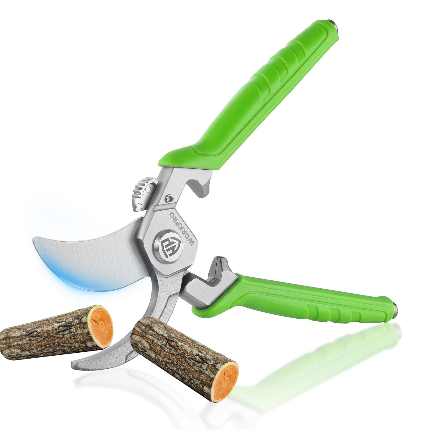 WORKPRO 8.5" Bypass Pruning Shears, Professional Garden Shears with Forged Steel Blades, 3/4" Cut Capacity, Spring-Loaded, Safety Lock, Hand Pruner & Plant Clippers for Trimming, Bonsai, Flowers