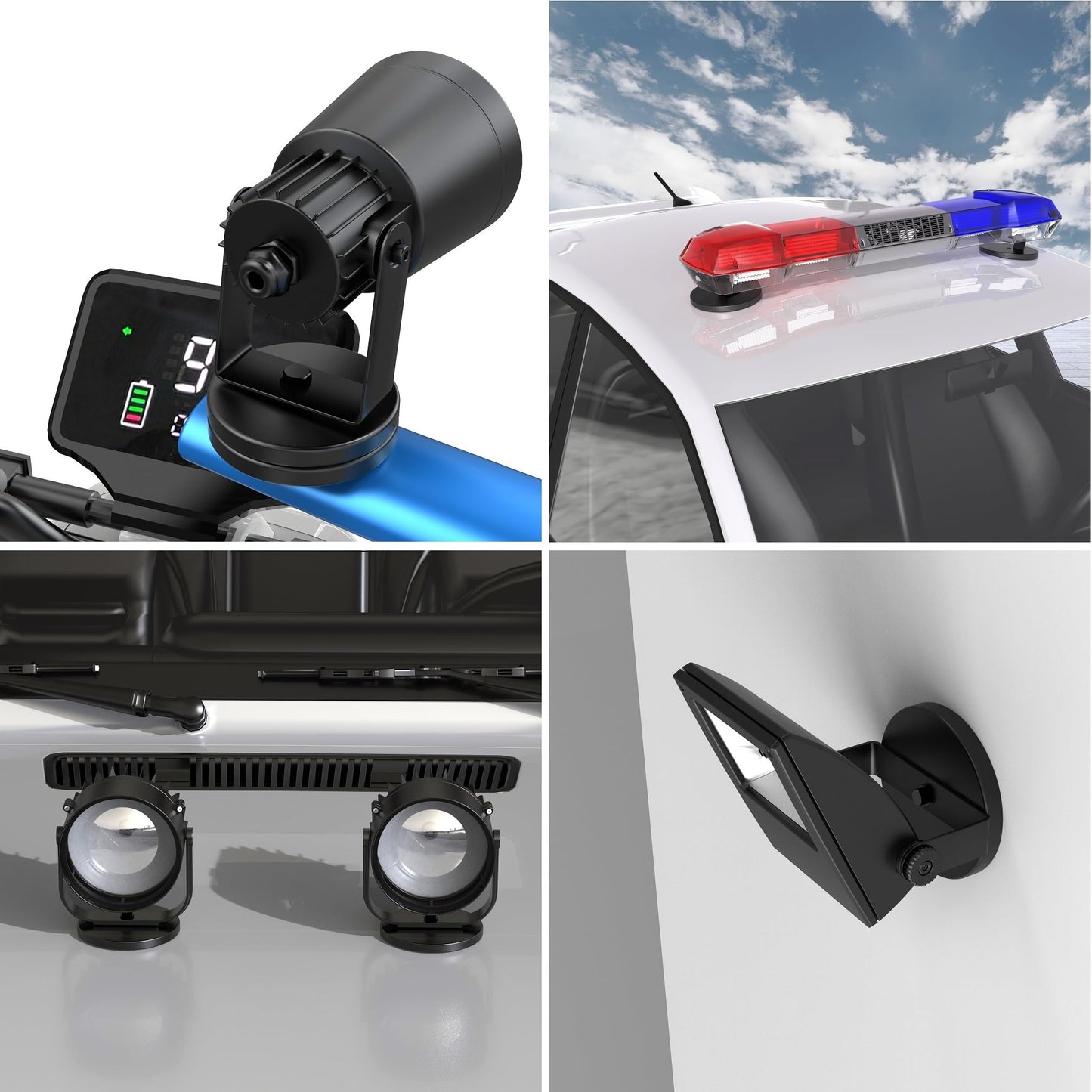 Magnetpro 2 Pieces Strong Rubber Coated Mounting Magnets Anti-Scratch, 65 LBS of Adhesive Power, Magnetic Assembly Base for Light Strips and Additional Mirrors The Outdoor Area