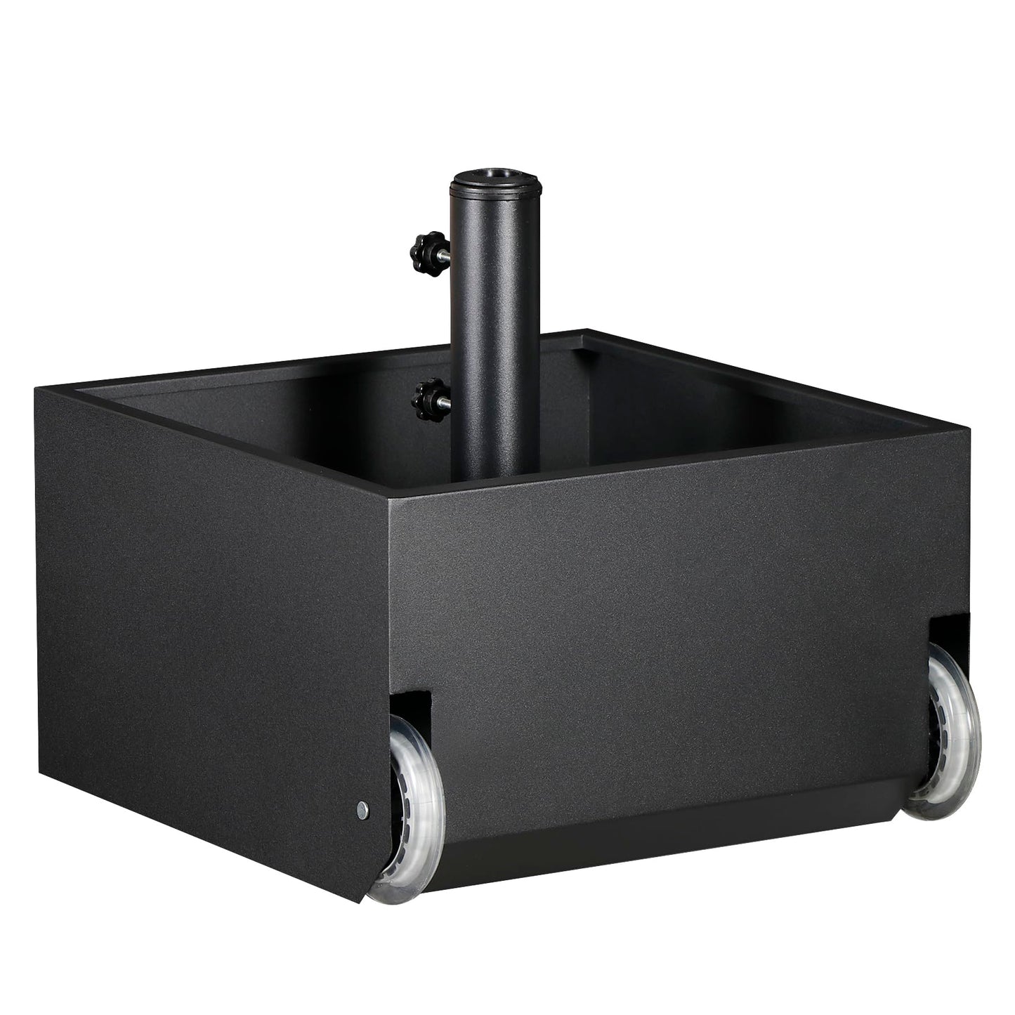 DorBuphan Patio Umbrella Base with Wheels, Heavy Duty Umbrella Base Stand with Fillable Planter, 150LBS Capacity Umbrella Stand for Outdoor, Patios, Gardens