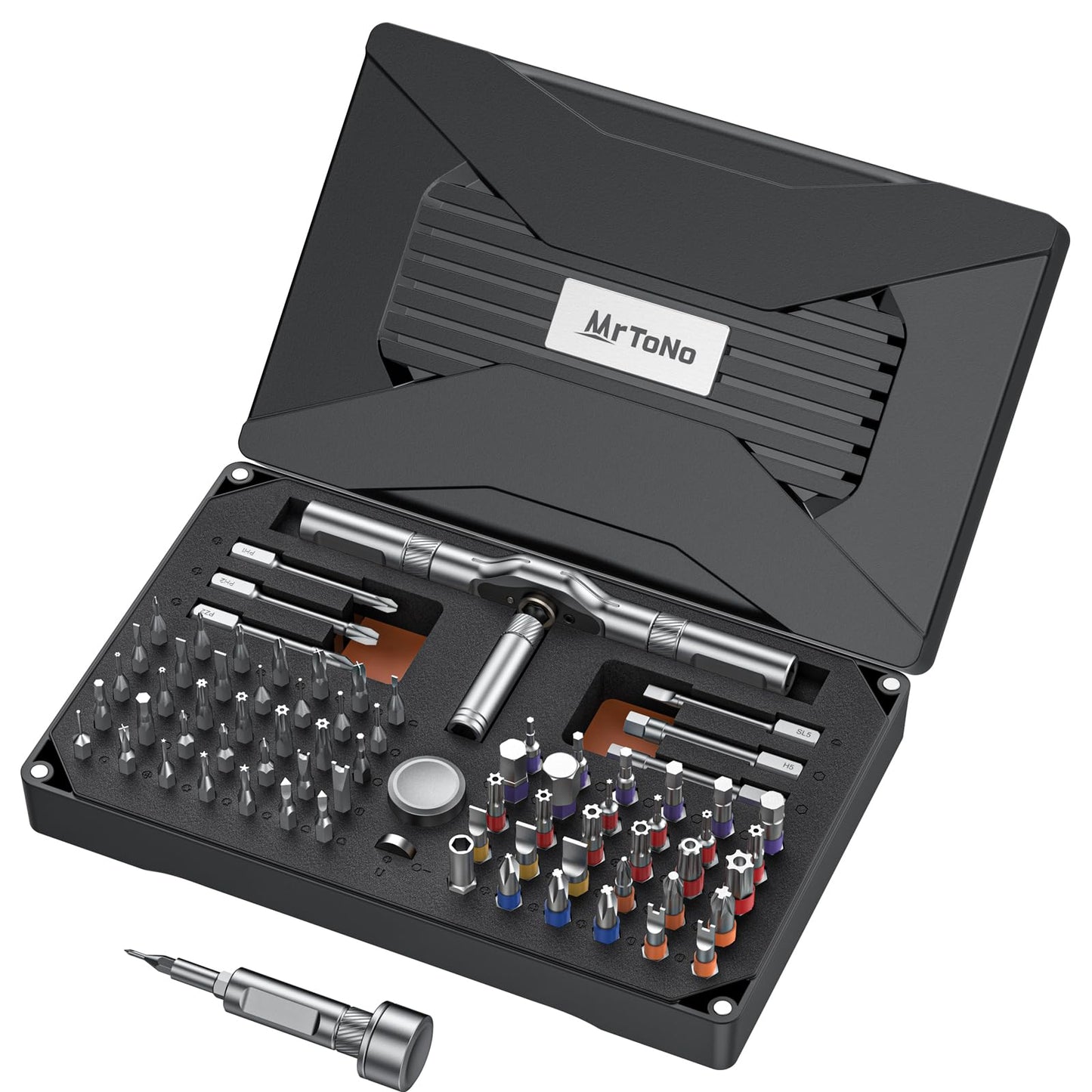 74 in 1 Magnetic Screwdriver Set, Ratchet Screwdriver, Multi Bit Screwdriver Set with Detachable Handle, RepairTool Kit for Furniture, Precision Electronics, Bicycle, DIY, Computer