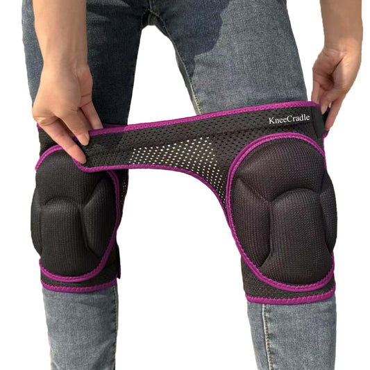 Working Knee Pads for Women, Mens Knee Protector for Cleaning, Flooring, Crawling Work, Safety Knee Pads for Gardening, Weeding, Carpeting– Breathable & Elastic Kneeling Pad for Concrete Tile Floor, Pink S