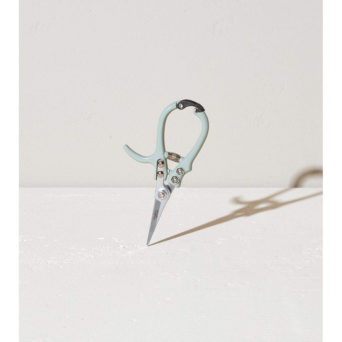 Modern Sprout Pruning Shears, Herb Snipping Scissors, Lightweight Gardening Tools W/Easy Lock, Flower Cutter Garden Shears, Carbon Steel Blade + Reusable Holster (Green, 1-Pack)
